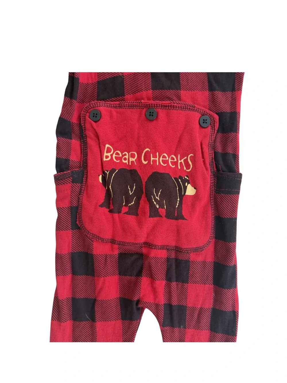 Lazy One Red and Black Buffalo Plaid Kids One-Piece Footie